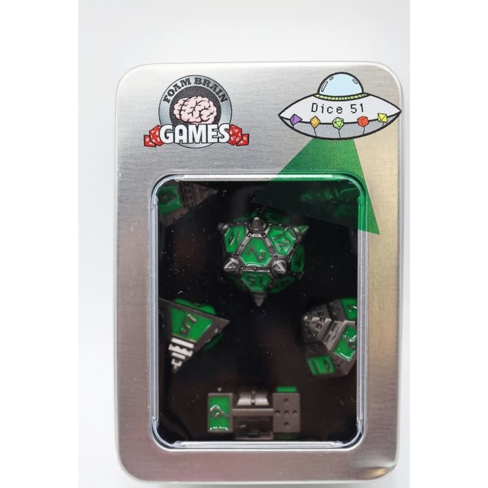 Foam Brain UFO 51 Metal Dice: Radioactive Rocket