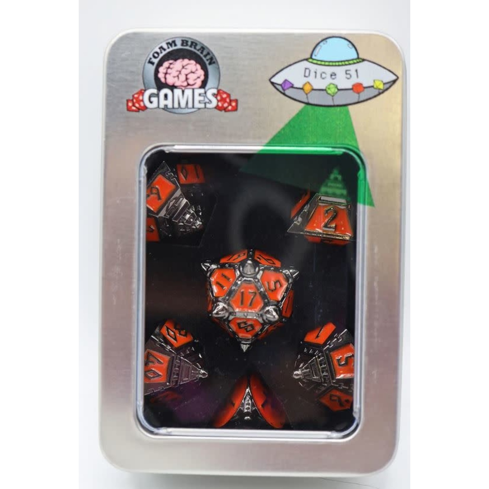 Foam Brain UFO 51 Metal Dice: Moonlit Mars