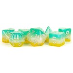 MDG Resin: Layered Stardust Tropics | 16mm 7 Die Polyhedral Set MET 765