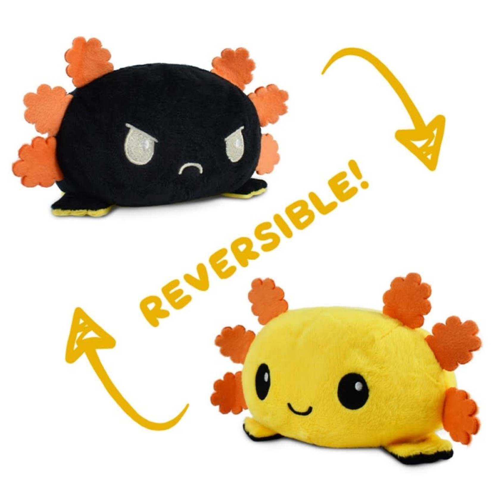 Reversible Axolotl Mini Plush: Yellow & Black
