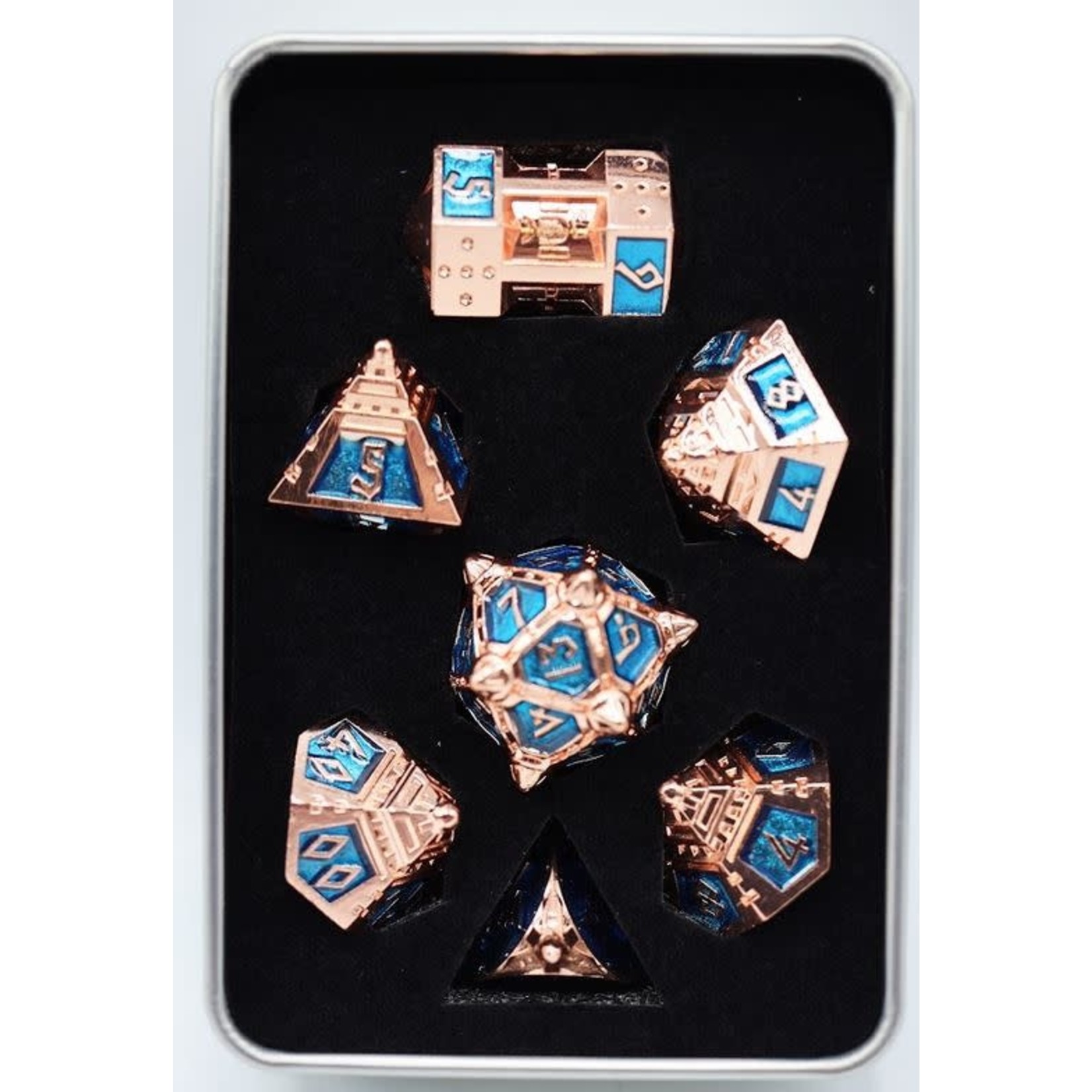 Foam Brain UFO 51 Metal Dice: Copper-Lit Space