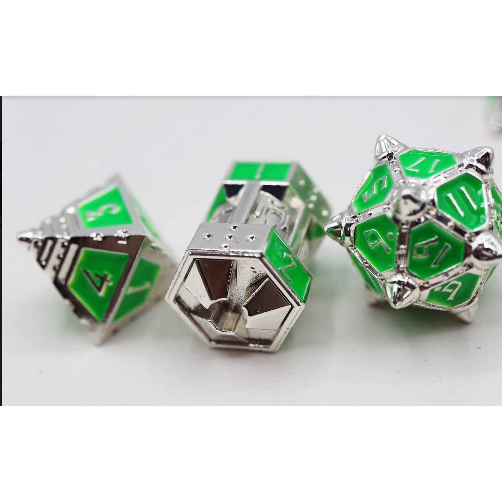 Foam Brain UFO 51 Metal Dice: Neon Diamonds