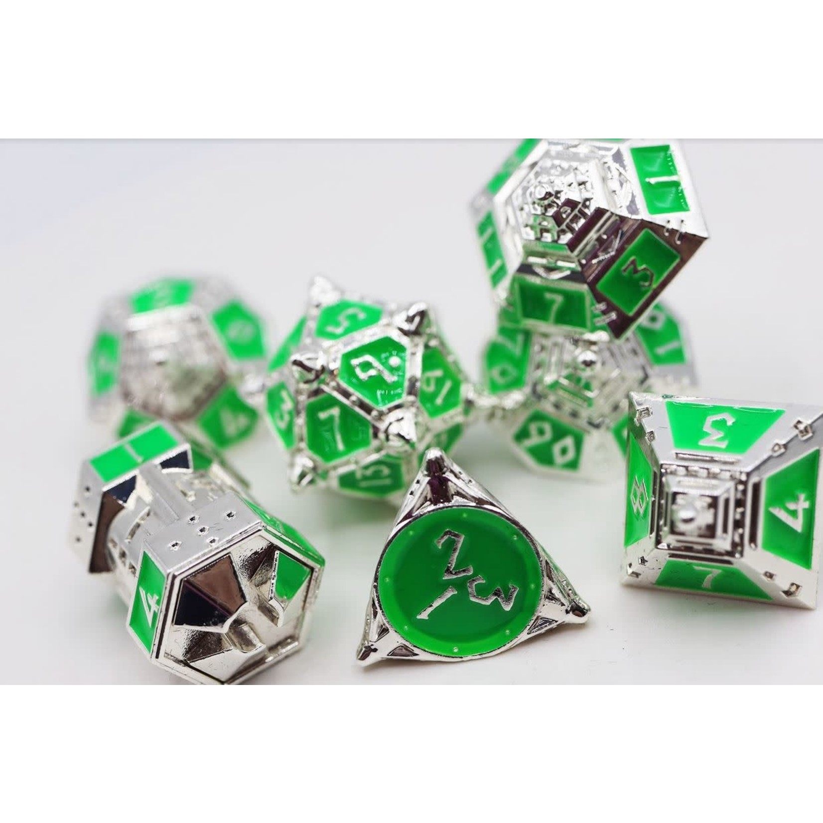 Foam Brain UFO 51 Metal Dice: Neon Diamonds