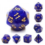 HD Aurora Dice: Blue Galaxy | 7 Die Polyhedral Set
