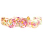 MDG Resin Dice: Unicorn Celestial Blossom | 16mm 7 Die Polyhedral Set MET 719