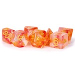 MDG Resin Dice: Unicorn Mystic Embers | 16mm 7 Die Polyhedral Set MET 707