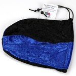 Dice Bag: Velvet - Black and Blue
