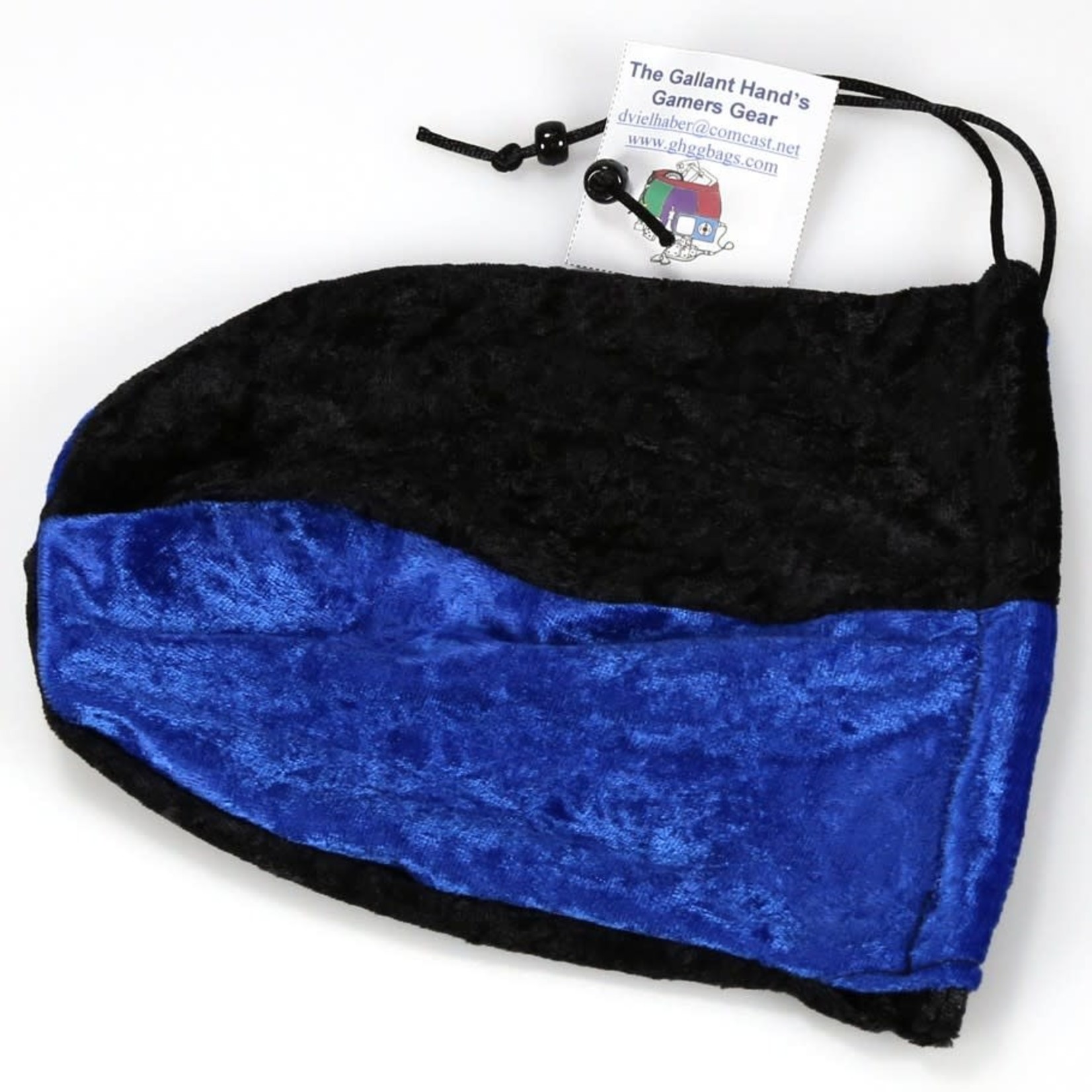 Dice Bag: Velvet - Black and Blue