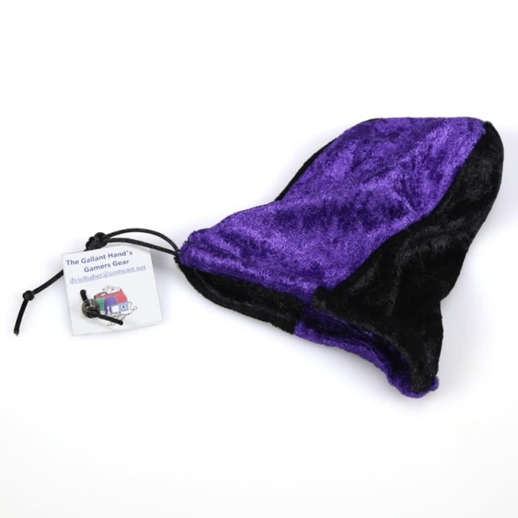 Dice Bag: Velvet - Purple and Black