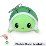 Plush Charm Keychain: Happy Green Turtle