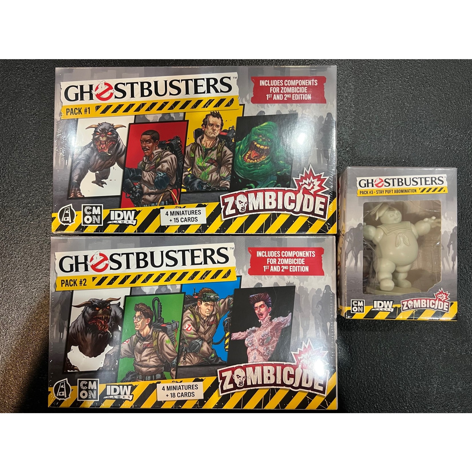 CMON: Cool Mini or Not CMON LE Zombicide Ghostbusters Character Packs 1 & 2 + Stay Puft Marshmallow Man Bundle