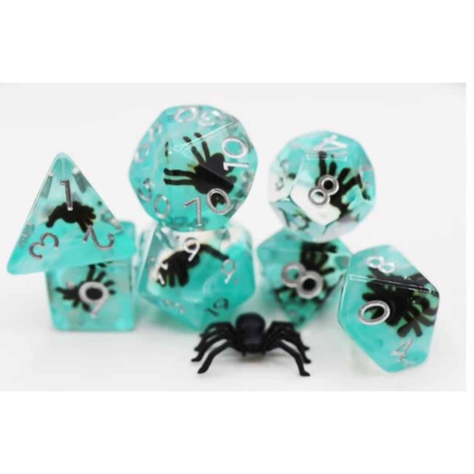 Foam Brain Inclusion Dice: Blue Tarantula Dice Set
