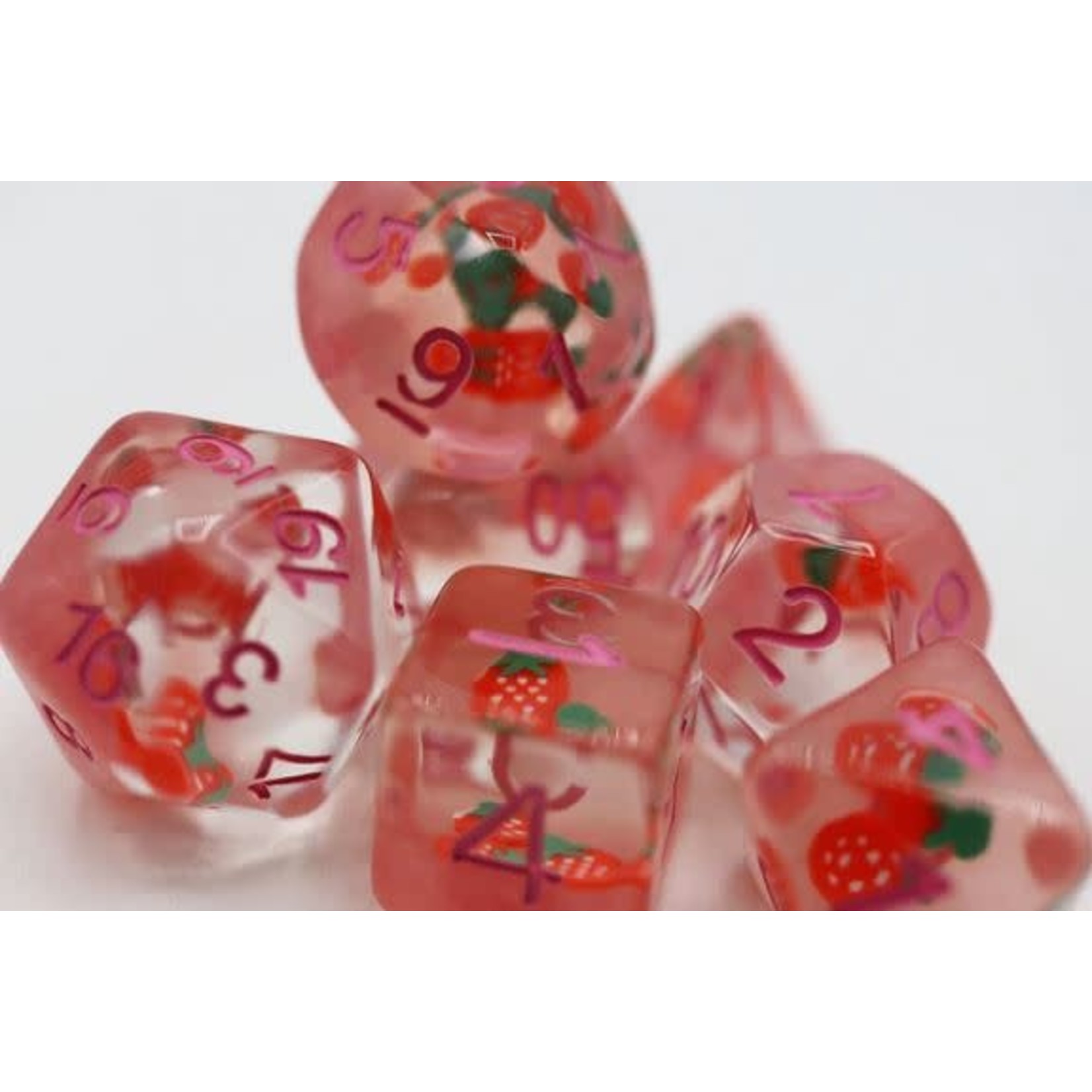 Foam Brain Inclusion Dice: Strawberry Shortcake Dice Set