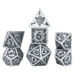 Sirius Dice: Illusory Metal - Silver | 7 Die Polyhedral Set | SDZ001702