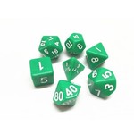 HD Opaque Dice: Green | 7 Die Acrylic Polyhedral Set
