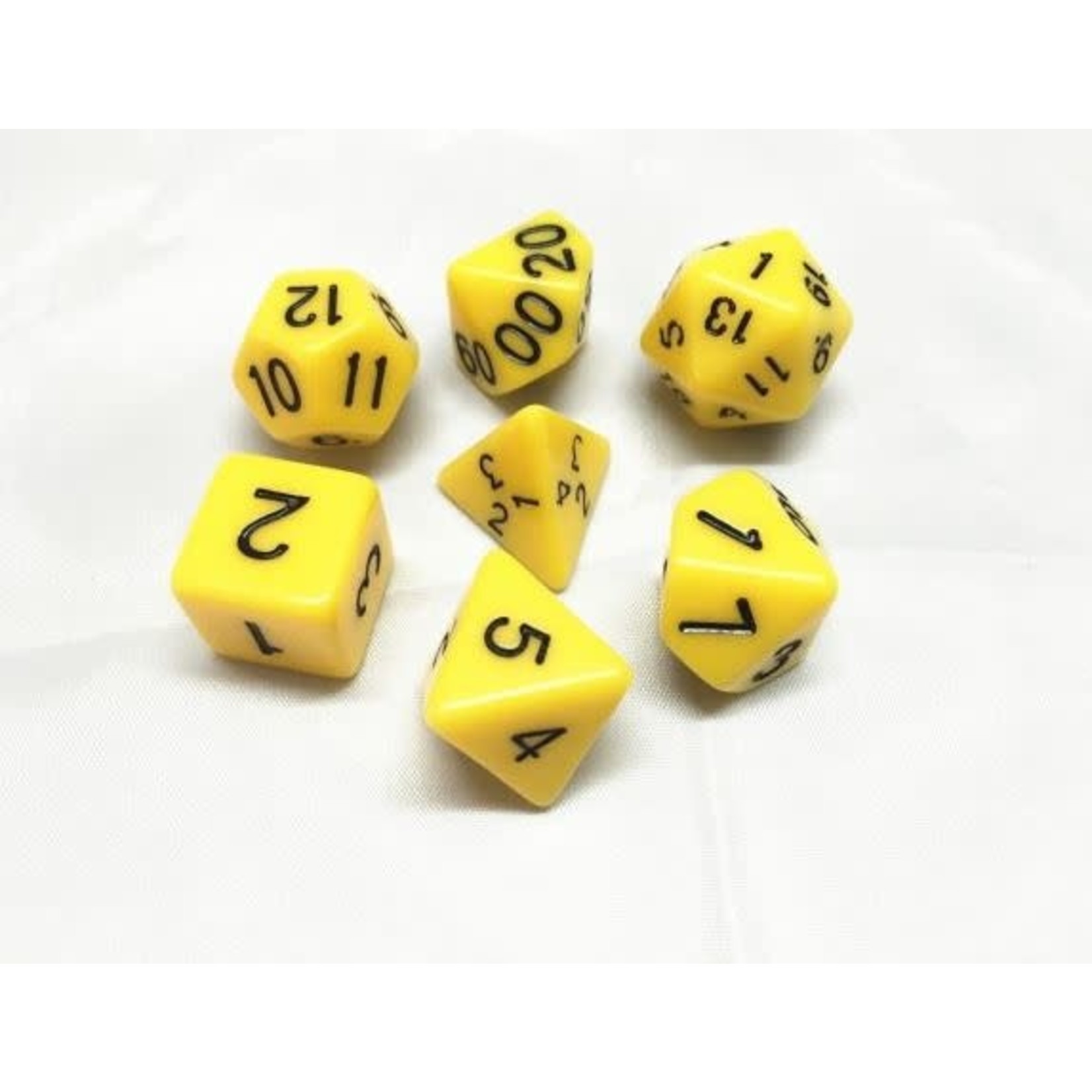 HD Opaque Dice: Yellow | 7 Die Acrylic Polyhedral Set