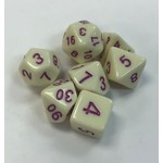 HD Opaque Dice: Eggshell Rose | 7 Die Acrylic Polyhedral Set