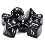 HD Opaque Dice: Chon Drite White Font | 7 Die Acrylic Polyhedral Set