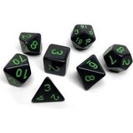 HD Opaque Dice: Chon Drite Green Font | 7 Die Acrylic Polyhedral Set