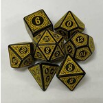 HD Opaque Dice: Magic Flame Yellow | 7 Die Acrylic Polyhedral Set