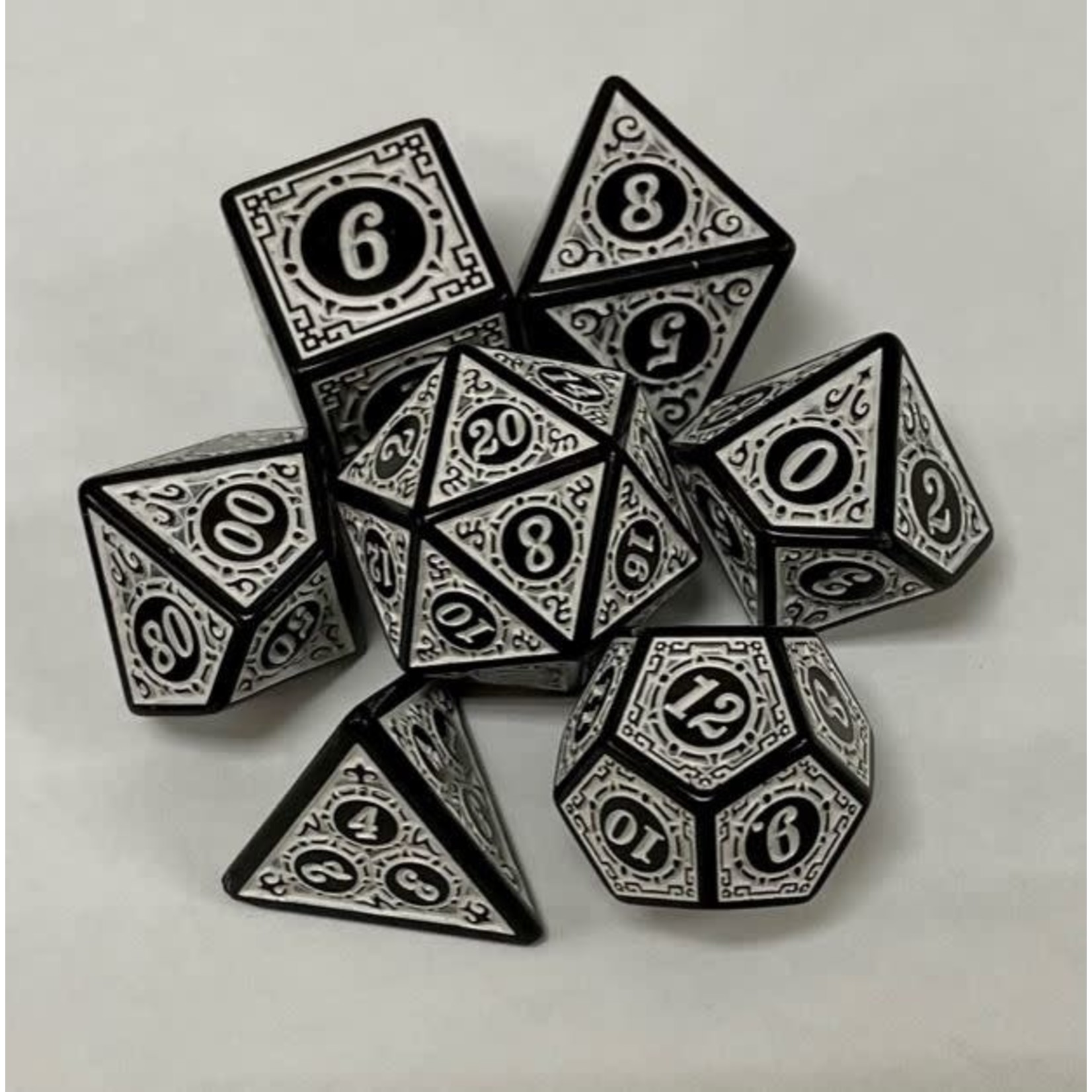 HD Opaque Dice: Magic Flame White | 7 Die Acrylic Polyhedral Set