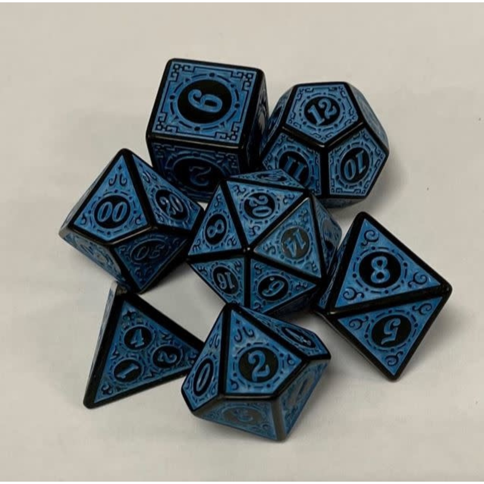 HD Opaque Dice: Magic Flame Blue | 7 Die Acrylic Polyhedral Set