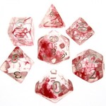 HD Nebula Dice: Crimson Light | 7 Die Acrylic Polyhedral Set