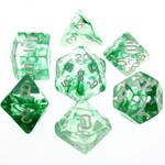 HD Nebula Dice: Green Ripples | 7 Die Acrylic Polyhedral Set