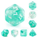 HD Nebula Dice: Lake Teal | 7 Die Acrylic Polyhedral Set