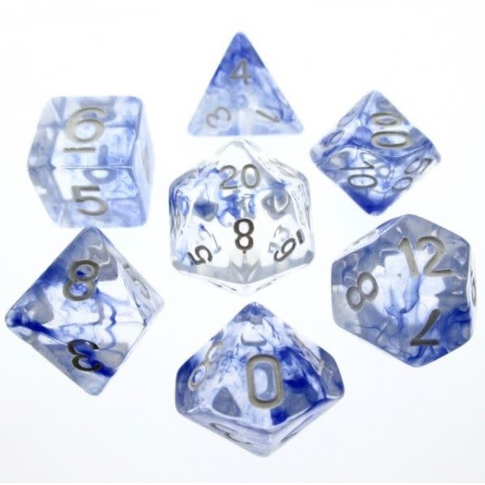HD Nebula Dice: Sky Blue | 7 Die Acrylic Polyhedral Set