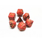 HD Blend Color Dice: Red and Black | 7 Die Acrylic Polyhedral Set