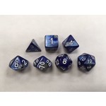 HD Blend Color Dice: Silver and Blue | 7 Die Acrylic Polyhedral Set