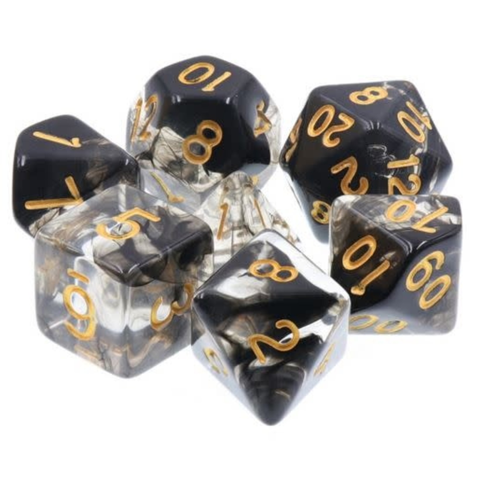 HD Blend Color Dice: Dark Cloud | 7 Die Acrylic Polyhedral Set