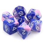 HD Blend Color Dice: Blue and Pink Blend | 7 Die Acrylic Polyhedral Set
