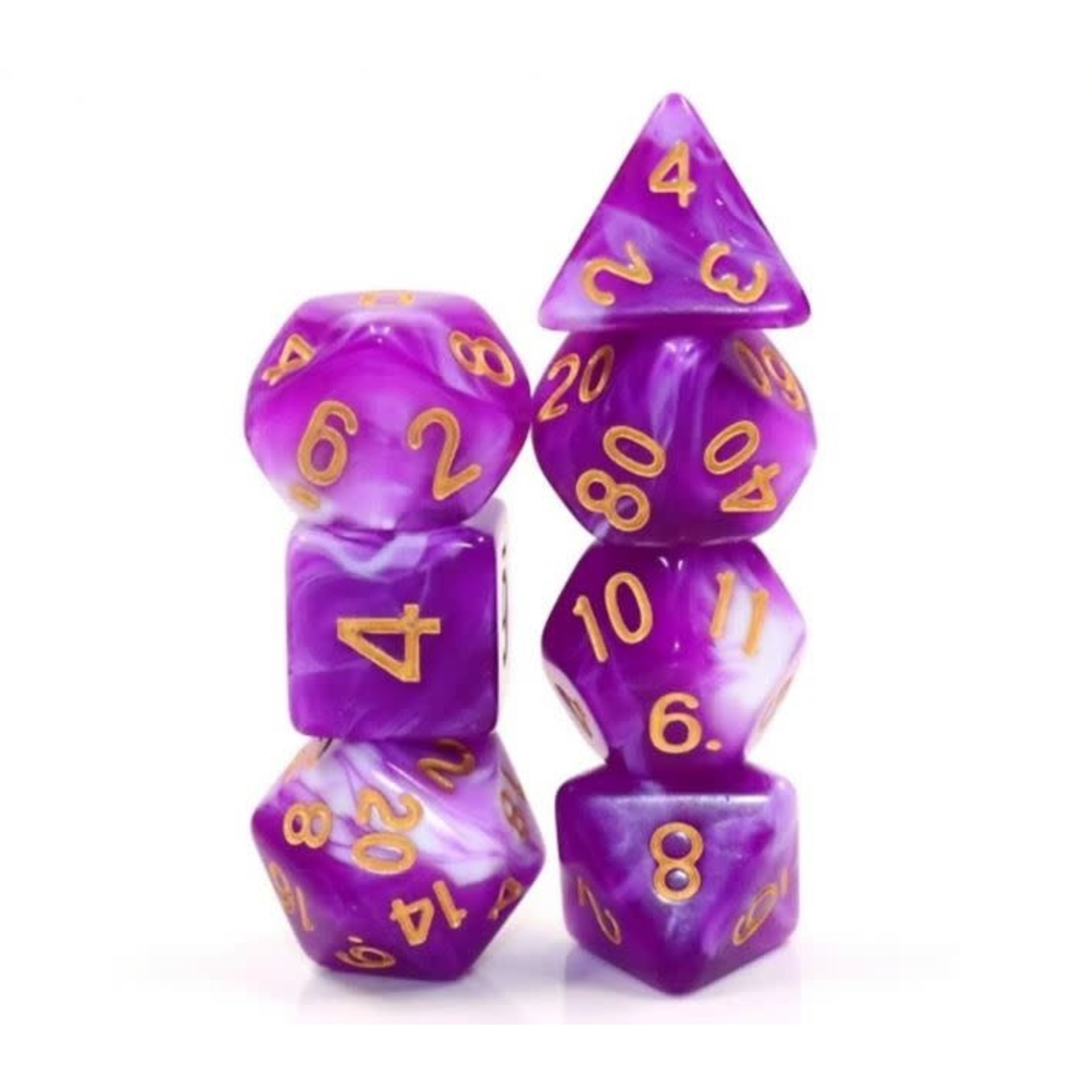 HD Blend Color Dice: Berrycream | 7 Die Acrylic Polyhedral Set