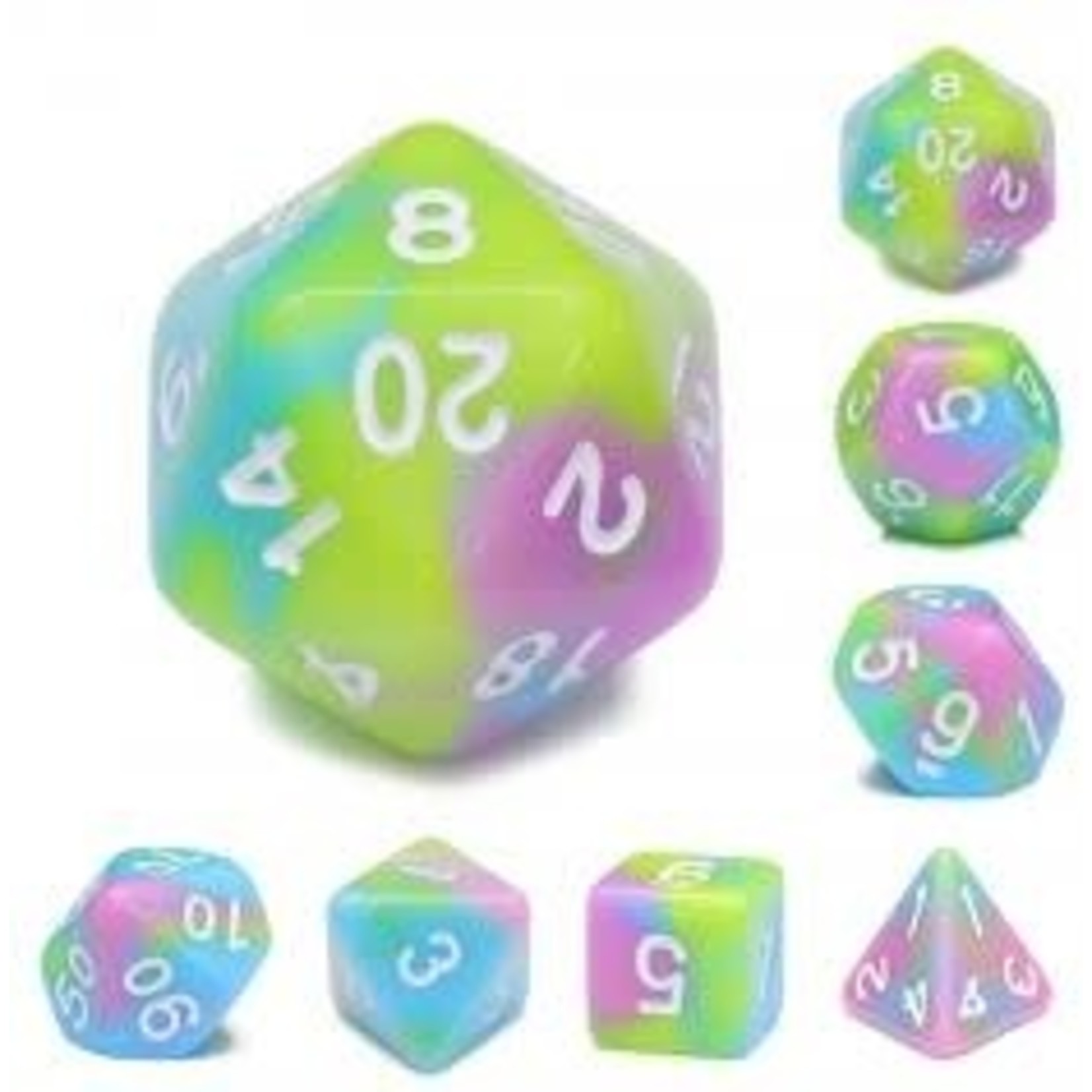 HD Blend Color Dice: Childhood | 7 Die Acrylic Polyhedral Set