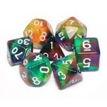 HD Blend Color Dice: Colorful Wind | 7 Die Acrylic Polyhedral Set