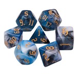 HD Blend Color Dice: Blue Warrior | 7 Die Acrylic Polyhedral Set