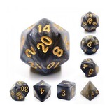 HD Aurora Dice: Silver Sparkle | 7 Die Acrylic Polyhedral Set