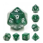 HD Aurora Dice: Dark Forest with Silver Font | 7 Die Acrylic Polyhedral Set