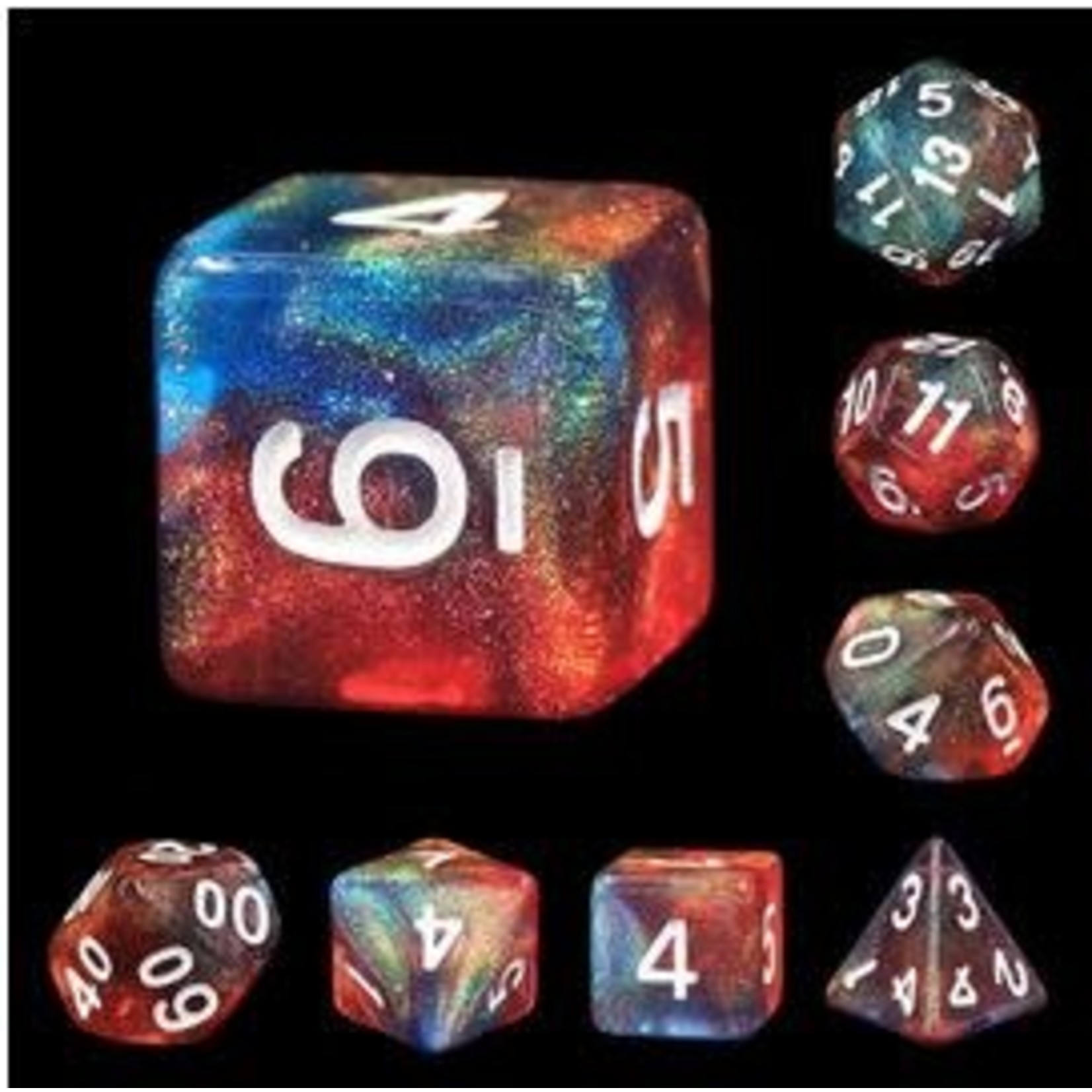 HD Aurora Dice: Dragon Scale | 7 Die Acrylic Polyhedral Set