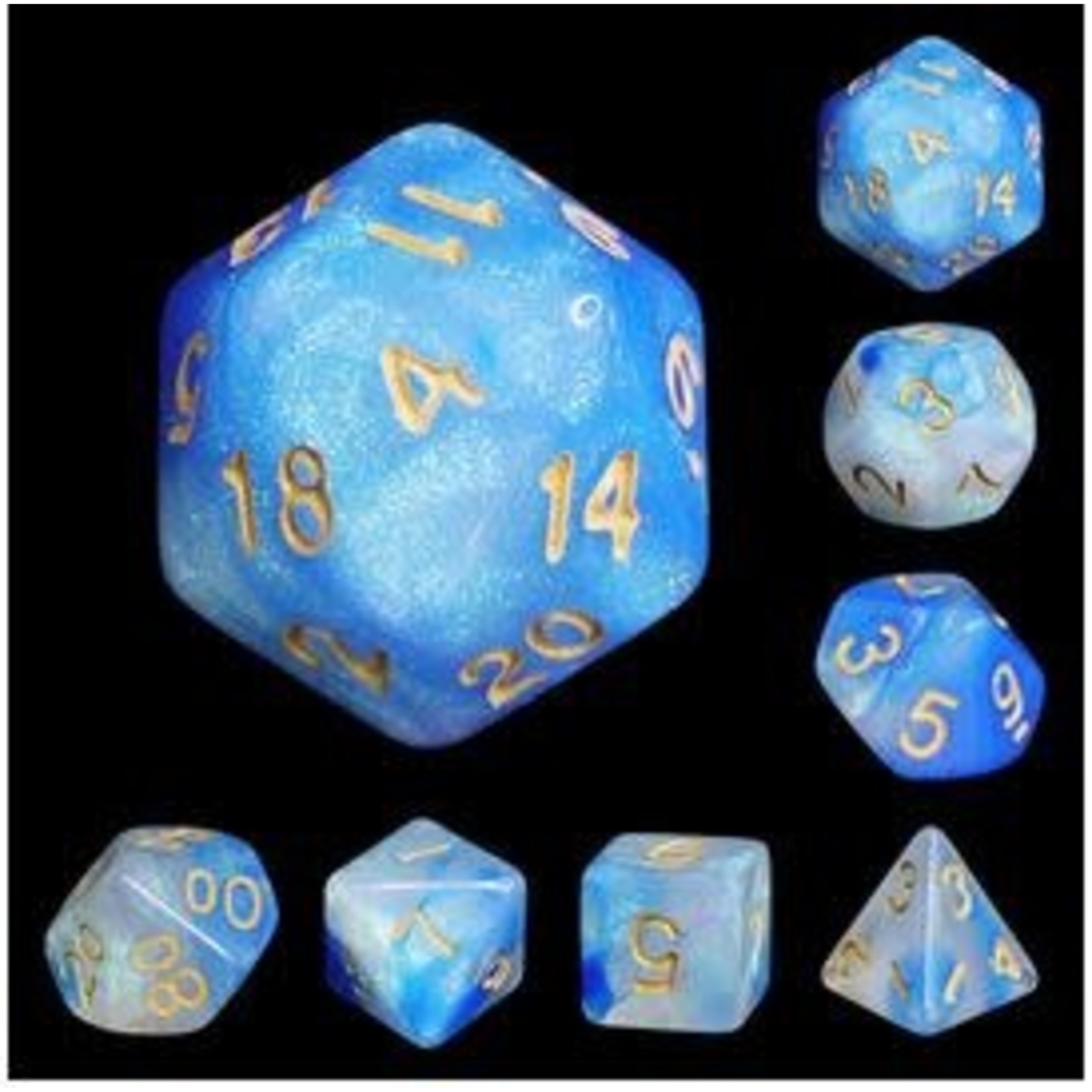 HD Aurora Dice: Spoondrift | 7 Die Acrylic Polyhedral Set