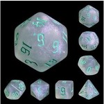 HD Aurora Dice: The Chaos with Teal Font | 7 Die Acrylic Polyhedral Set