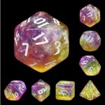 HD Aurora Dice: Golden Faith | 7 Die Acrylic Polyhedral Set
