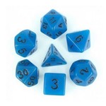 HD Glow In The Dark Dice: Blue | 7 Die Acrylic Polyhedral Set