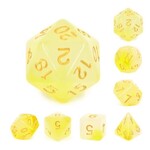 HD Milky Dice: Yellow | 7 Die Acrylic Polyhedral Set
