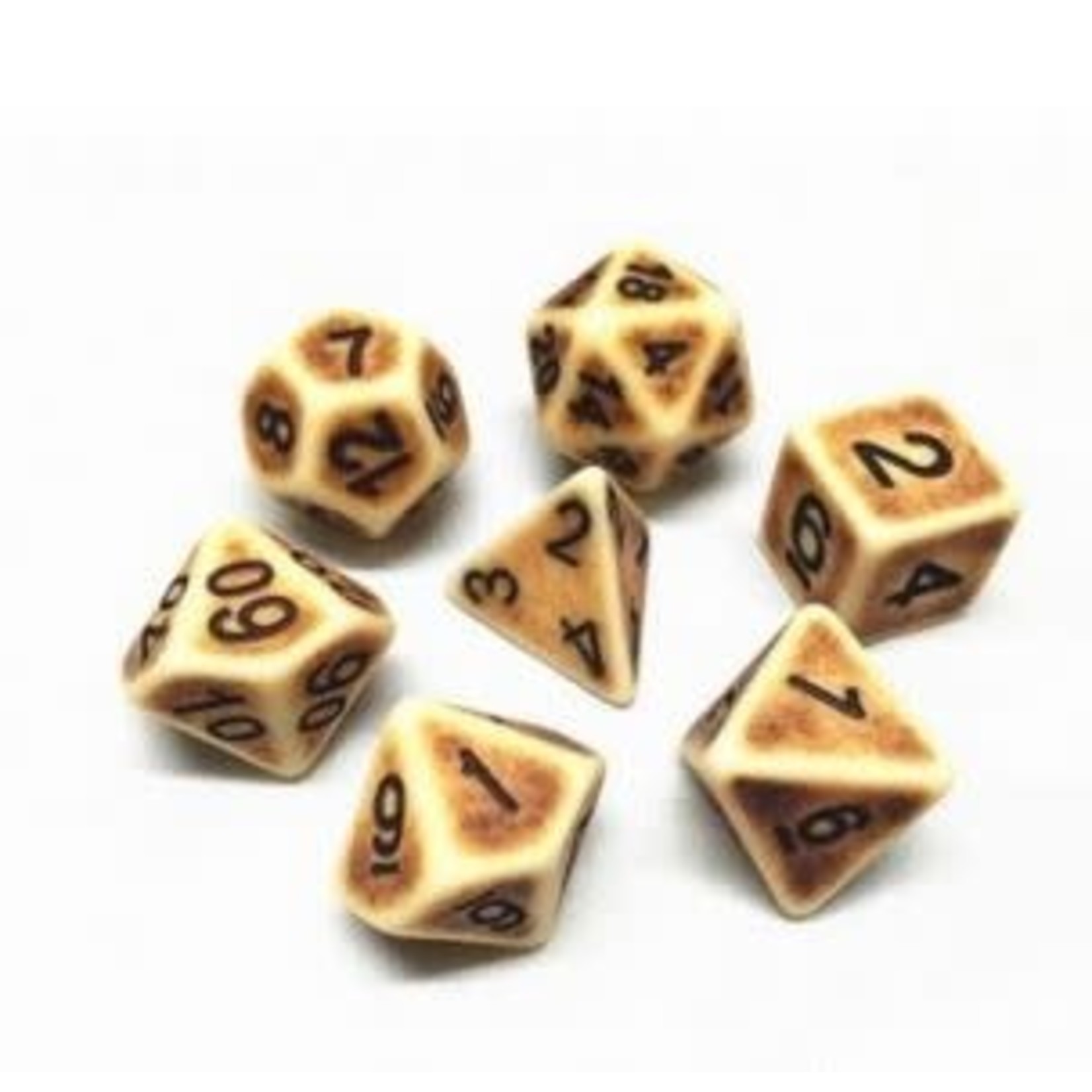 HD Ancient Dice: Brown | 7 Die Resin Polyhedral Set