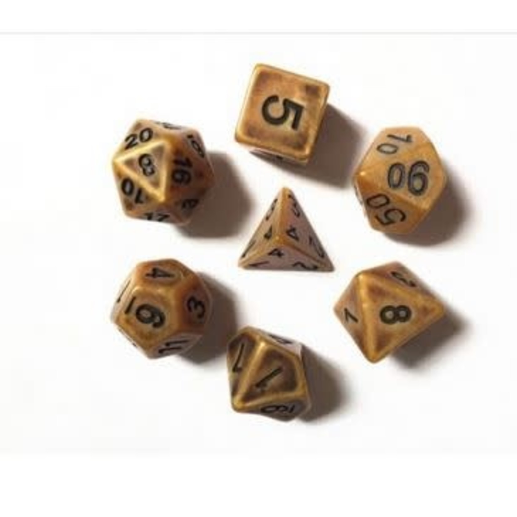 HD Ancient Dice: Gold | 7 Die Resin Polyhedral Set