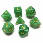 HD Jade Dice: Green | 7 Die Resin Polyhedral Set