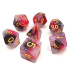 HD Jade Dice: Black and Red | 7 Die Resin Polyhedral Set